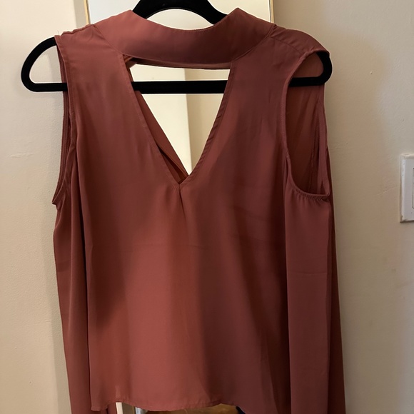 Olivaceous Turtleneck Cold Shoulder Blouse - Picture 1 of 4